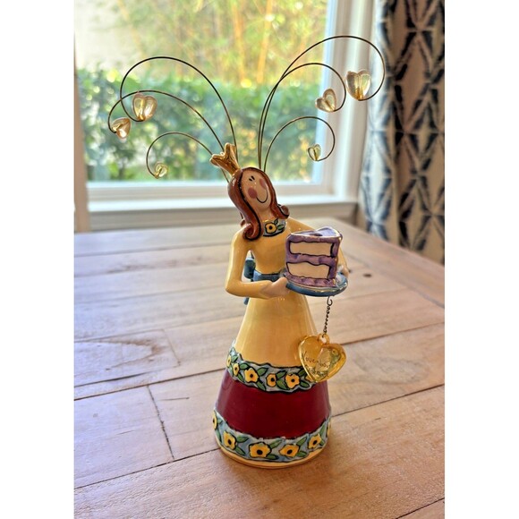 Blue Sky Heather Goldminc November Queen Birthday Cake Candle Holder Used 2004 - Picture 1 of 12